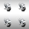 Service Caster 3 Inch SS Thermoplastic Rubber Wheel Swivel Bolt Hole Caster Set with Brake SCC SCC-SSBH20S314-TPRB-TLB-4 - alternate 1